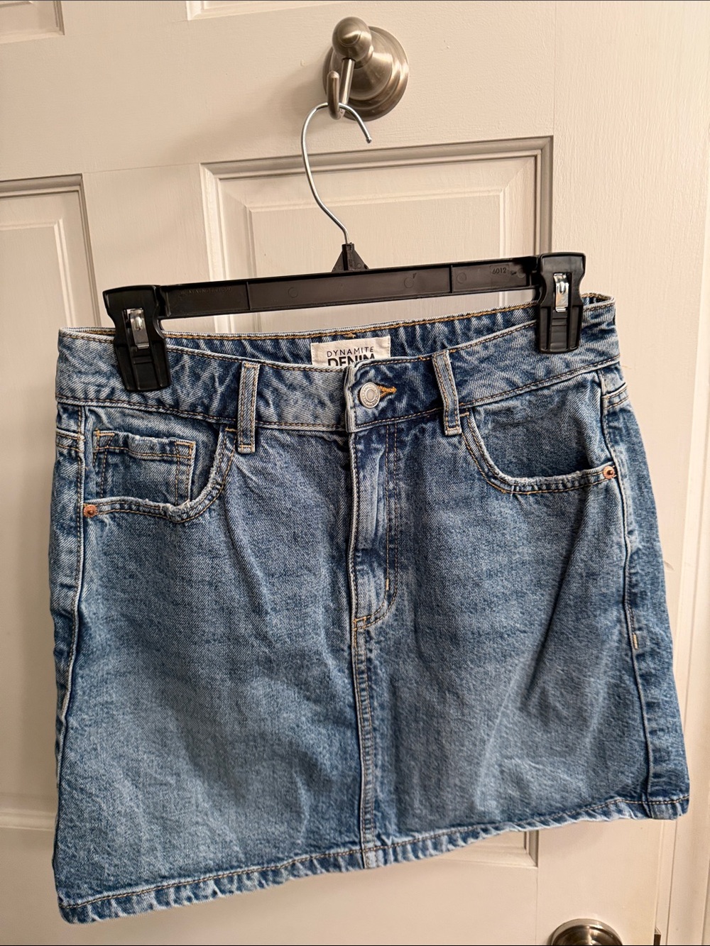 Dynamite Light Blue Denim Mini Skirt